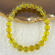 Natural Yellow Golden Amber Beads Bracelet 5.19g 15cm 7.4mm 24 Beads - Huangs Jadeite and Jewelry Pte Ltd