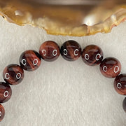 Natural Red Tiger's Eye Quartz Beads Bracelet 17.97g 15.5cm 8.2mm 23 Beads - Huangs Jadeite and Jewelry Pte Ltd