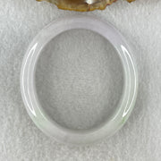 Type A Natural Jelly Lavender Light Green Jadeite Oval Bangle 41.51g Inner Diameter 52.7mm 11.8 by 7.4mm (Very Slight Internal Lines) - Huangs Jadeite and Jewelry Pte Ltd