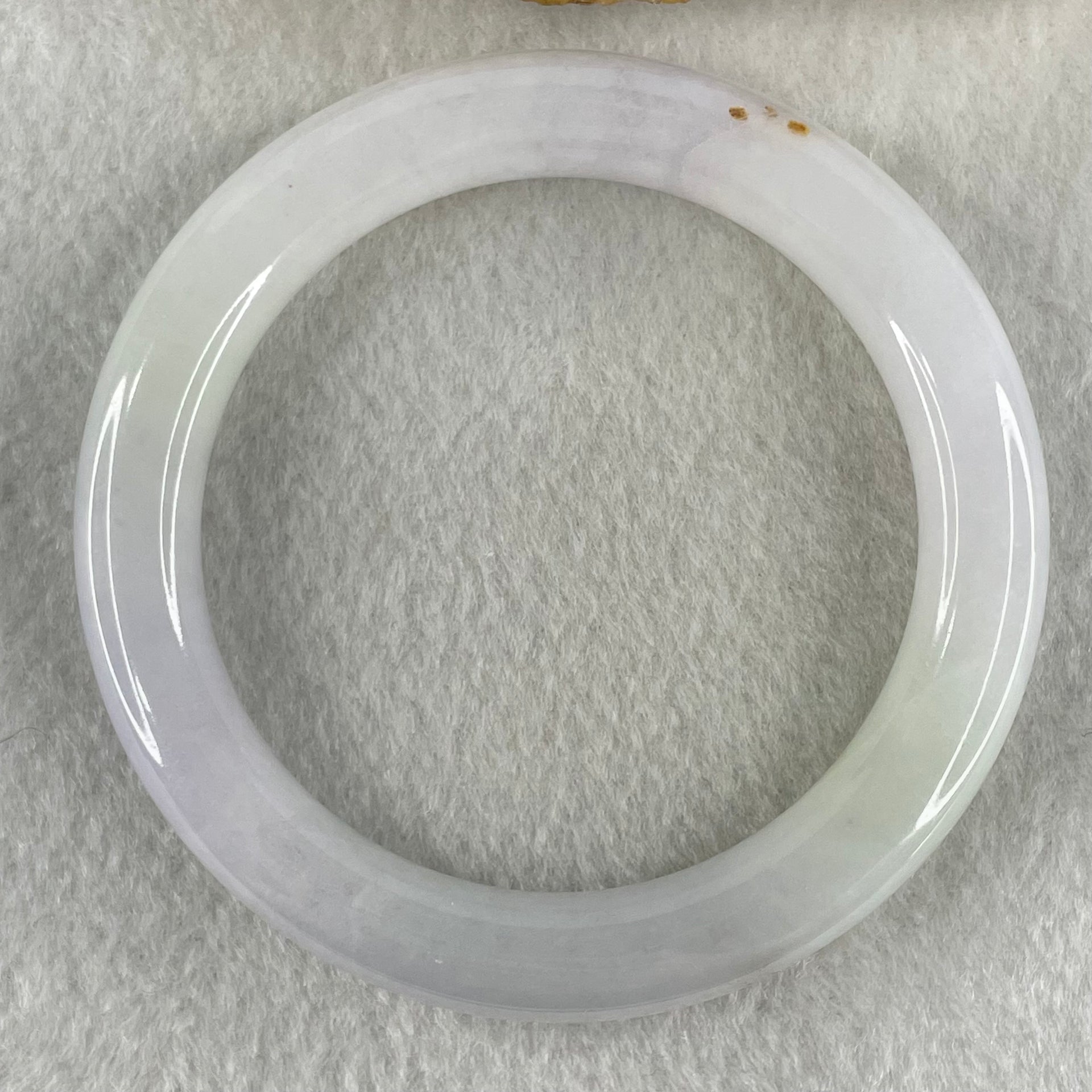 Type A Light Lavender and Light Green with Red Spots Jadeite Bangle 59.34g Inner Diameter 57.4mm 10.4 by 10.5mm (Internal Lines) - Huangs Jadeite and Jewelry Pte Ltd