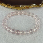 Natural Rose Quartz Beads Bracelet 天然玫瑰石英珠手链 24.05g 17cm 9.3mm 22 Beads - Huangs Jadeite and Jewelry Pte Ltd