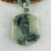 Natural Type A Light Dark Green with Red Spots Jadeite Pixiu Pair Lucky Charm for Luck, Wealth and Protection Pendant 36.74g 52.6 by 45.6 by 5.6mm - Huangs Jadeite and Jewelry Pte Ltd
