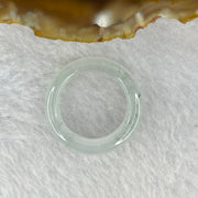 Type A Semi Icy Very Faint Green to Near White Jadeite Ring 4.74g 6.2 by 4.4g 6.2 by 4.4 mm US 8 / HK 18 (Close to Perfect) - Huangs Jadeite and Jewelry Pte Ltd