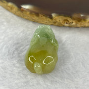 Type A Yellow with Sky Blue Jadeite Pixiu Pendent A货黄加天空蓝翡翠貔貅牌 11.92g 27.9 by 17.1 by 12.2 mm - Huangs Jadeite and Jewelry Pte Ltd