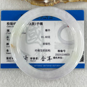 Type A Light Lavender and Light Green with Red Spots Jadeite Bangle 59.34g Inner Diameter 57.4mm 10.4 by 10.5mm (Internal Lines) - Huangs Jadeite and Jewelry Pte Ltd