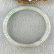 Natural Type A Faint Green Faint Lavender Jadeite Oval Bangle 33.20g Inner Diameter 54.9mm 11.7 by 6.3mm (Very Very Slight Internal Lines) - Huangs Jadeite and Jewelry Pte Ltd