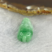 Type A Bright Green with Faint Lavender Jadeite Pixiu Pendent A货辣绿和浅紫罗兰翡翠貔貅吊坠 5.51g 23.0 by 14.0 by 9.6 mm - Huangs Jadeite and Jewelry Pte Ltd