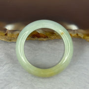 Type A Light Blueish Green and Yellow Patch Jadeite Ring 9.67g 11.4 by 4.7mm US10 HK22.25 - Huangs Jadeite and Jewelry Pte Ltd