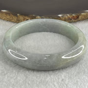 Type A Light Blueish Green Lavender with Red and Yellow Spots Jadeite Bangle 66.35g Internal Diameter 58.5mm 13.6 by 9.1mm (External and Internal Lines) - Huangs Jadeite and Jewelry Pte Ltd