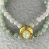 Type A Green and Lavender Jadeite Double Bracelet 15.64g 4.9mm Lavender 35 Beads Green 34 Beads - Huangs Jadeite and Jewelry Pte Ltd