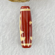 Natural Powerful Tibetan Old Oily Red and Yellowish White Agate Guan Yin Dzi Bead Heavenly Master (Tian Zhu) 观音天诛 8.04g 38.2 by 11.6mm - Huangs Jadeite and Jewelry Pte Ltd