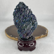 Natural-Black-Moissanite-Rough-Display-with-Wooden-Stand-184.90g-69.0-by-54.8-by-126.5mm