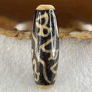 Natural Powerful Tibetan Old Oily Agate 9 Cai Shen Dzi Bead Heavenly Master (Tian Zhu) 九财神天珠 9.00g 38.2 by 13.0mm - Huangs Jadeite and Jewelry Pte Ltd