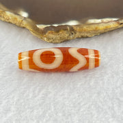 Natural Powerful Tibetan Old Oily Agate Sky Door Serenity 1 Eye Dzi Bead Heavenly Master (Tian Zhu) 一眼天诛 7.59g 38.3 by 11.5mm - Huangs Jadeite and Jewelry Pte Ltd