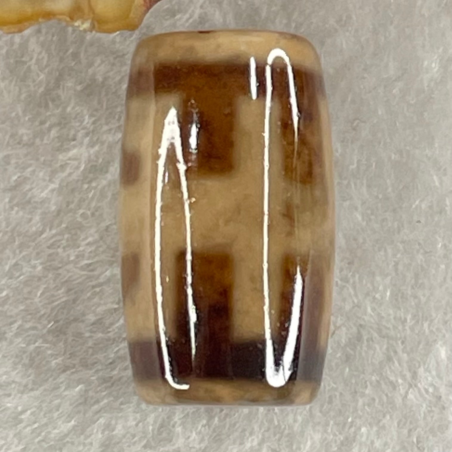 Natural Powerful Tibetan Old Oily Agate Patina Guiren Tairen Human Dzi Bead Totem Amulet Heavenly Master (Tian Zhu) 贵人天诛 4.68g 19.9 by 11.6mm - Huangs Jadeite and Jewelry Pte Ltd