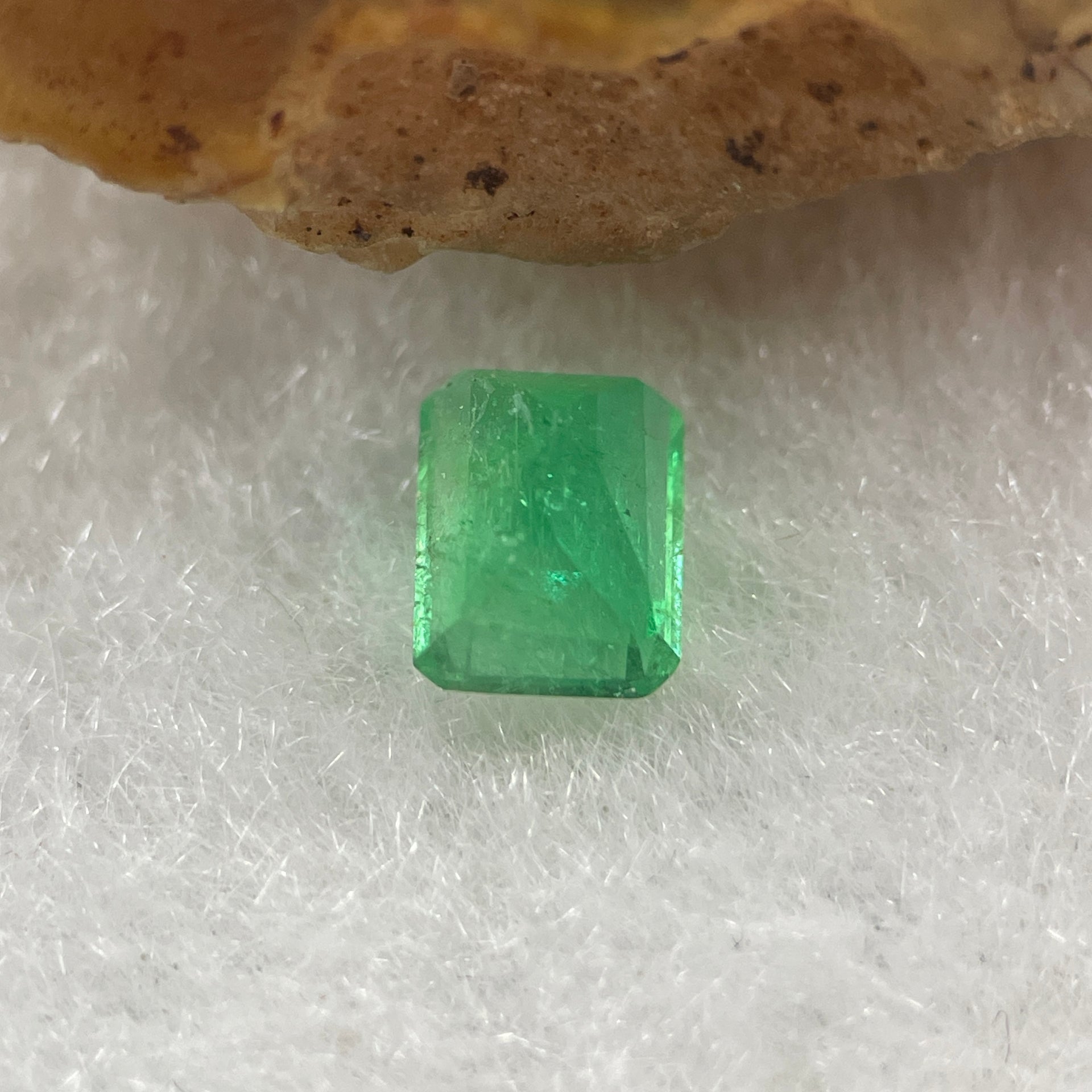 Natural Colombia Green Emerald (Beryl) Cut-Cornered Rectangular step cut 0.50ct 5.5 by 4.2 by 3.1mm - Huangs Jadeite and Jewelry Pte Ltd