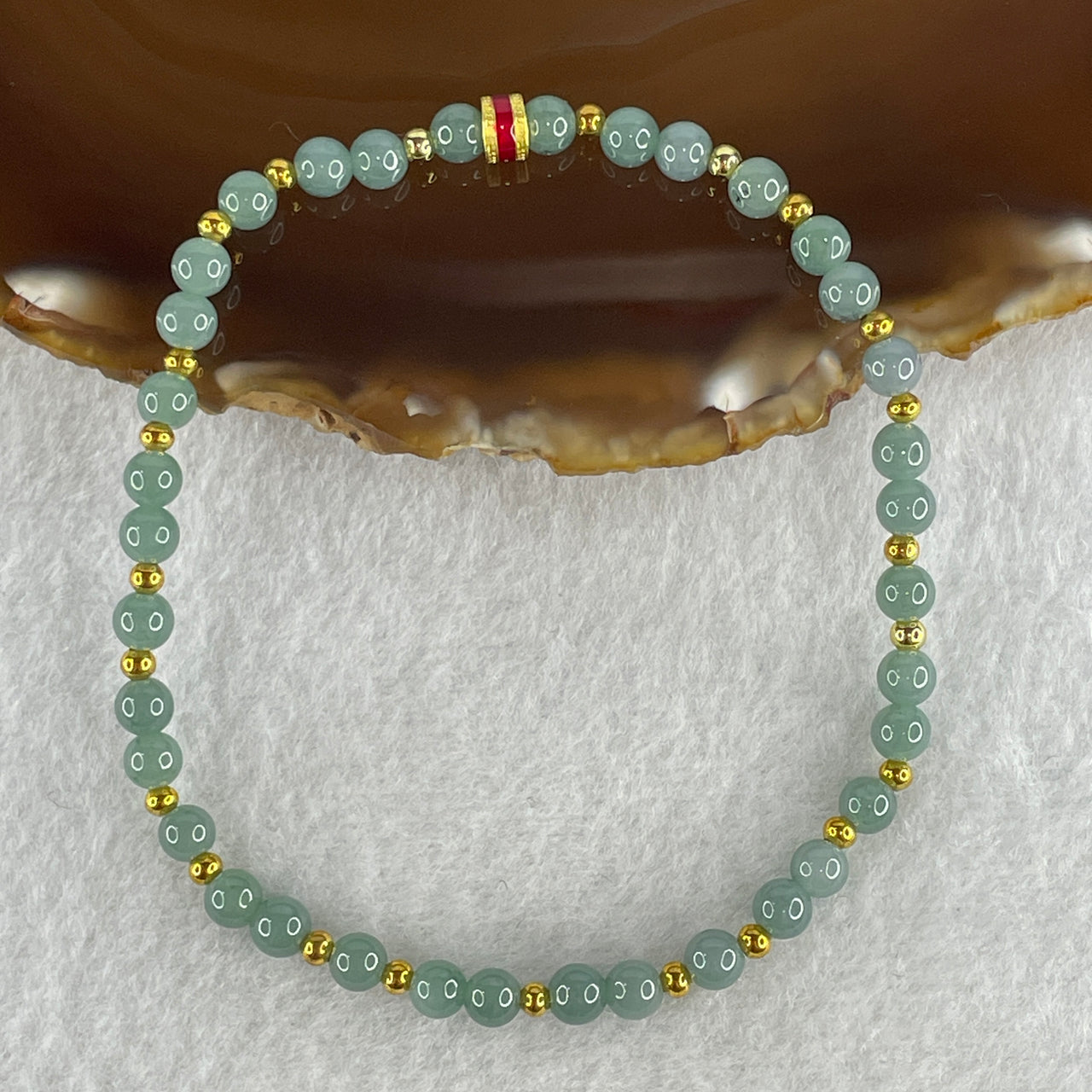 Natural Blue Aventurine Beads Bracelet 8.52g 20cm 5.0mm 36Beads