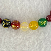 Natural Blood Red Cinnabar with Crystal Beads Bracelet with Wealth Beads 11.74g 15.5cm 8.5mm 5 Beads, 6.2mm 23 Beads - Huangs Jadeite and Jewelry Pte Ltd