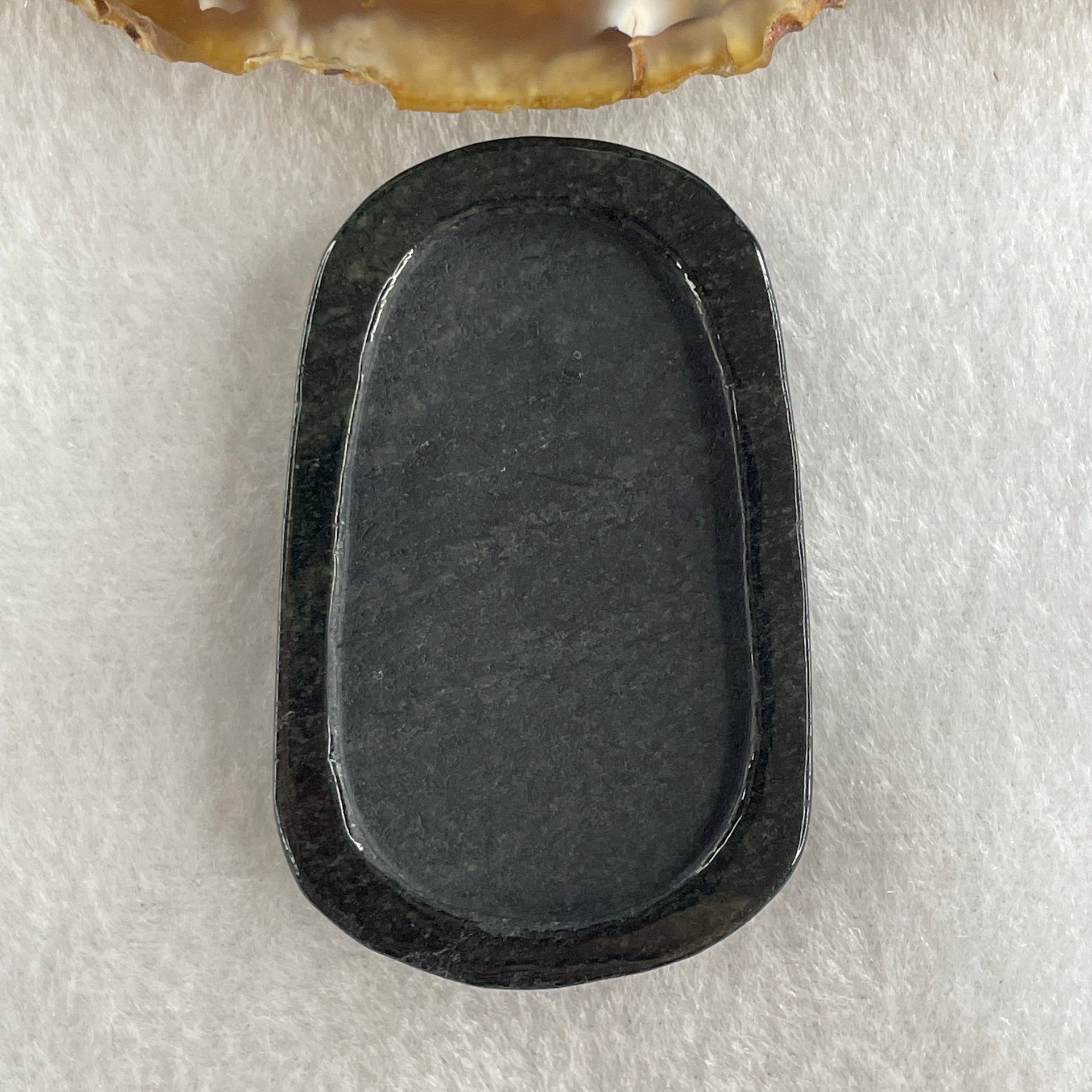 Type A Opaque to Partial Translucent Black Omphacite Jadeite Pixiu Pair Pendant 22.39g 54.7 by 34.8 by 8.8mm - Huangs Jadeite and Jewelry Pte Ltd