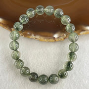 Good Grade Natural Green Rutilated Quartz Beads Bracelet 22.20g 15.5cm 9.4mm 21 Beads - Huangs Jadeite and Jewelry Pte Ltd