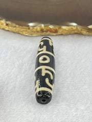 Natural Powerful Tibetan Old Oily Agate 3 Eyed Dharma Vajra Dzi Bead Heavenly Master (Tian Zhu) 三眼金刚杵天珠 15.44g 59.2 by 13.1mm - Huangs Jadeite and Jewelry Pte Ltd