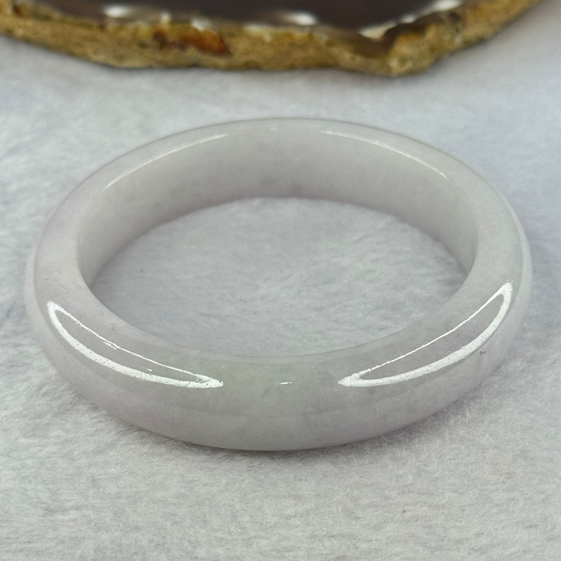 Type A Faint Lavender Jadeite Bangle 60.71g Internal Diameter 55.7mm 13.1 by 9.1mm (Very Slight External Line) - Huangs Jadeite and Jewelry Pte Ltd