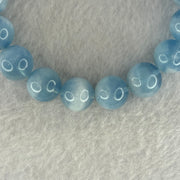Natural Aquamarine Beads Bracelet 48.08g 18.5cm 12.8mm 17 Beads - Huangs Jadeite and Jewelry Pte Ltd