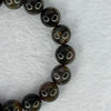 Natural Black Auralite 23 Bracelet 天然黑激光23手链 35.22g 17.5cm 11.4mm 18 Beads - Huangs Jadeite and Jewelry Pte Ltd
