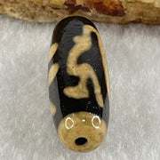 Natural Powerful Tibetan Old Oily Agate Thousand Hand Zha Ji La Mu Dzi Bead Heavenly Master (Tian Zhu) 千手扎基拉姆天珠 9.03g 39.9 by 12.4mm - Huangs Jadeite and Jewelry Pte Ltd