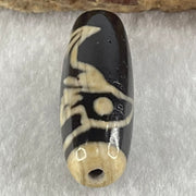 Natural Powerful Tibetan Old Oily Agate Condor Dzi Bead Heavenly Master (Tian Zhu) 神鹰珠 8.67g 36.6 by 12.3mm - Huangs Jadeite and Jewelry Pte Ltd