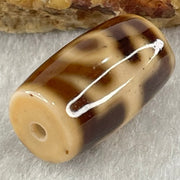 Natural Powerful Tibetan Old Oily Agate Patina Guiren Tairen Human Dzi Bead Totem Amulet Heavenly Master (Tian Zhu) 贵人天诛 4.99g 19.7 by 11.8mm - Huangs Jadeite and Jewelry Pte Ltd