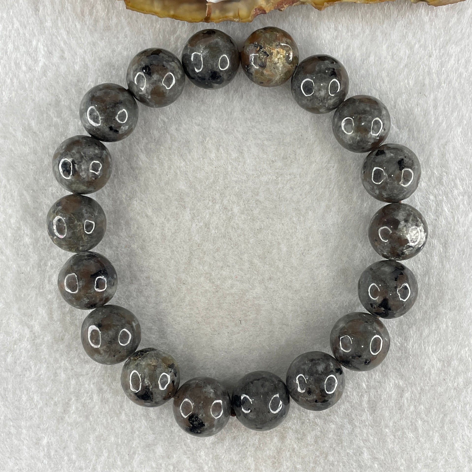 Natural Yooperlite Beads Bracelet 33.47g 16cm 11.3mm 18Beads - Huangs Jadeite and Jewelry Pte Ltd