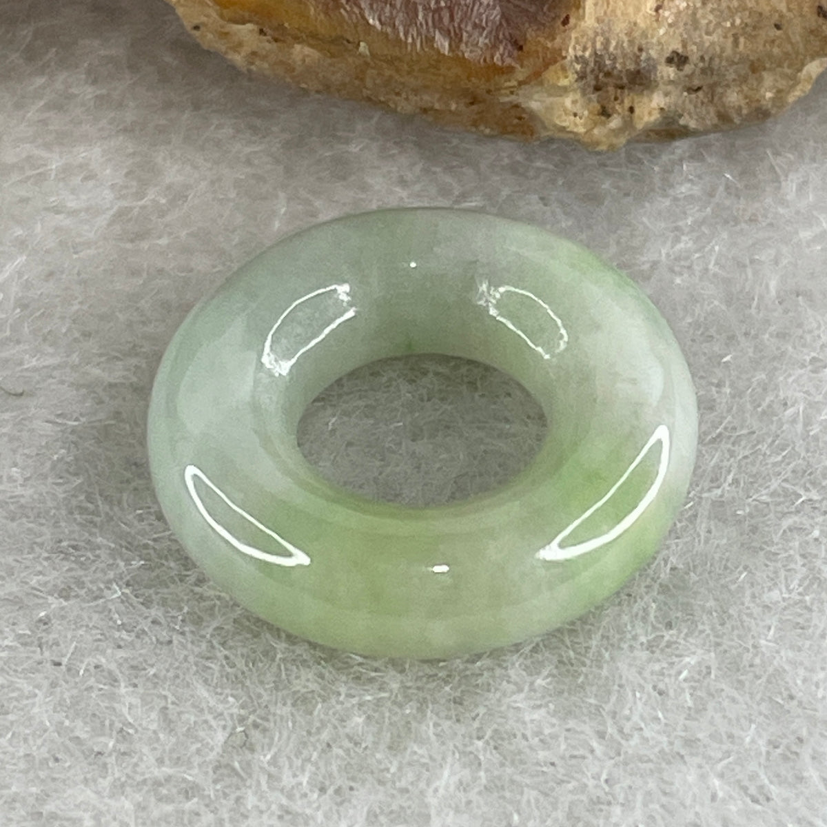 Natural Type A Green Jadeite Mini Ping An Kou Pendant | Safety, Harmony & Abundance Talisman (1.04g | 13.2 x 3.5mm) - Huangs Jadeite and Jewelry Pte Ltd