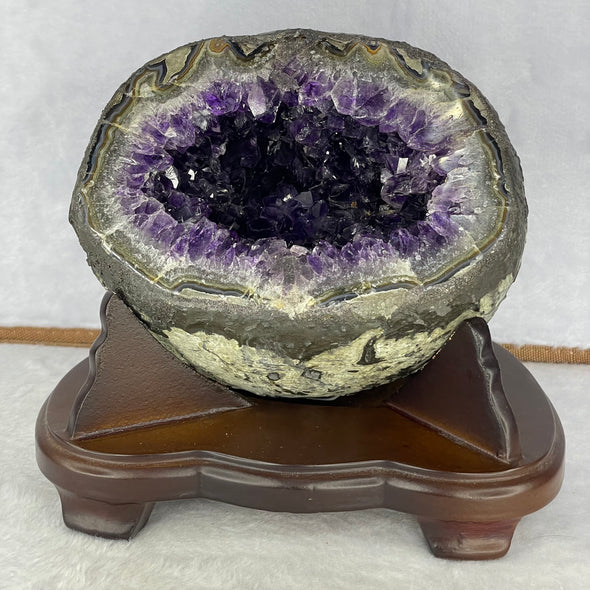 Very High Grade Natural Uruguay Very Deep Purple Amethyst Crystal Display 天然乌拉圭紫水晶展示 2,901.1g 150.0 by 185.0 by 160.0 mm - Huangs Jadeite and Jewelry Pte Ltd