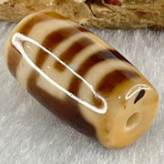 Natural Powerful Tibetan Old Oily Agate Sky Door Serenity 1 Eye Dzi Bead Heavenly Master (Tian Zhu) 一眼天门天诛 4.86g 20.4 by 11.7mm - Huangs Jadeite and Jewelry Pte Ltd