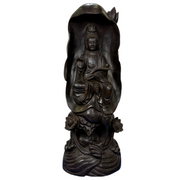 Natural Zitan Wood Guan Yin Display 5,331.6g 183.0 by 120.0 by 488.0mm - Huangs Jadeite and Jewelry Pte Ltd