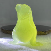 Natural Green Serpentine Seal Display 280.3g 98.5 by 72.8 by 82.4mm - Huangs Jadeite and Jewelry Pte Ltd