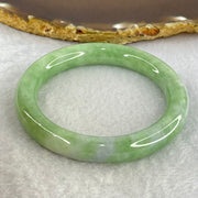 Type A Green with Lavender Jadeite Bangle Internal Diameter 53.8mm 50.57g 10.2 by 9.5mm (Very Slight Internal Line) - Huangs Jadeite and Jewelry Pte Ltd