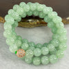 Type A Apple Green Jadeite Beads Necklace 88 Beads 7.7mm 66.27g - Huangs Jadeite and Jewelry Pte Ltd