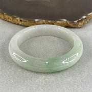Type A Light Green Faint Lavender Jadeite Bangle 60.07g Inner Diameter 54.4mm 12.3 by 8.9mm (Slight Internal Line) - Huangs Jadeite and Jewelry Pte Ltd