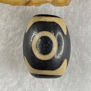 Natural Powerful Tibetan Old Oily Agate 3 Eyes Dzi Bead Heavenly Master (Tian Zhu) 三眼天诛 2.16g 13.7 by 10.4mm - Huangs Jadeite and Jewelry Pte Ltd