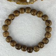 Natural Wenge Wooden Beads Bracelets 天然鸡翅木手链 9.34g 16.5cm 9.8mm 21 Beads - Huangs Jadeite and Jewelry Pte Ltd