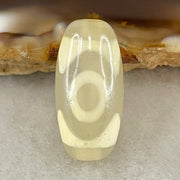 Natural Powerful Tibetan Old Oily Agate 3 Eyes Dzi Bead Heavenly Master (Tian Zhu) 三眼天诛 2.41g 19.3 by 9.4mm - Huangs Jadeite and Jewelry Pte Ltd