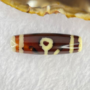 Natural Powerful Tibetan Old Oily Agate Patina Guiren Tairen Human Dzi Bead Totem Amulet Heavenly Master (Tian Zhu) 贵人天诛 8.49g 38.2 by 12.0mm - Huangs Jadeite and Jewelry Pte Ltd