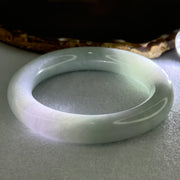 Type A Light Blueish Green and Lavender Jadeite Bangle Internal Diameter 56.7mm 82.96g 13.0 by 11.8mm (Close to Perfect) - Huangs Jadeite and Jewelry Pte Ltd