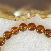 Natural Purple Honey Amber Beads Bracelet 天然紫蜜琥珀手链 4.80g 15cm 7.2mm 25 Beads - Huangs Jadeite and Jewelry Pte Ltd