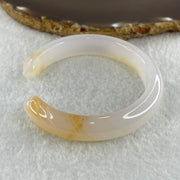 Natural White with Orange Piao Hua Agate Fox Bange Internal Dimeter 32.97g 11.6mm 54.5cm - Huangs Jadeite and Jewelry Pte Ltd