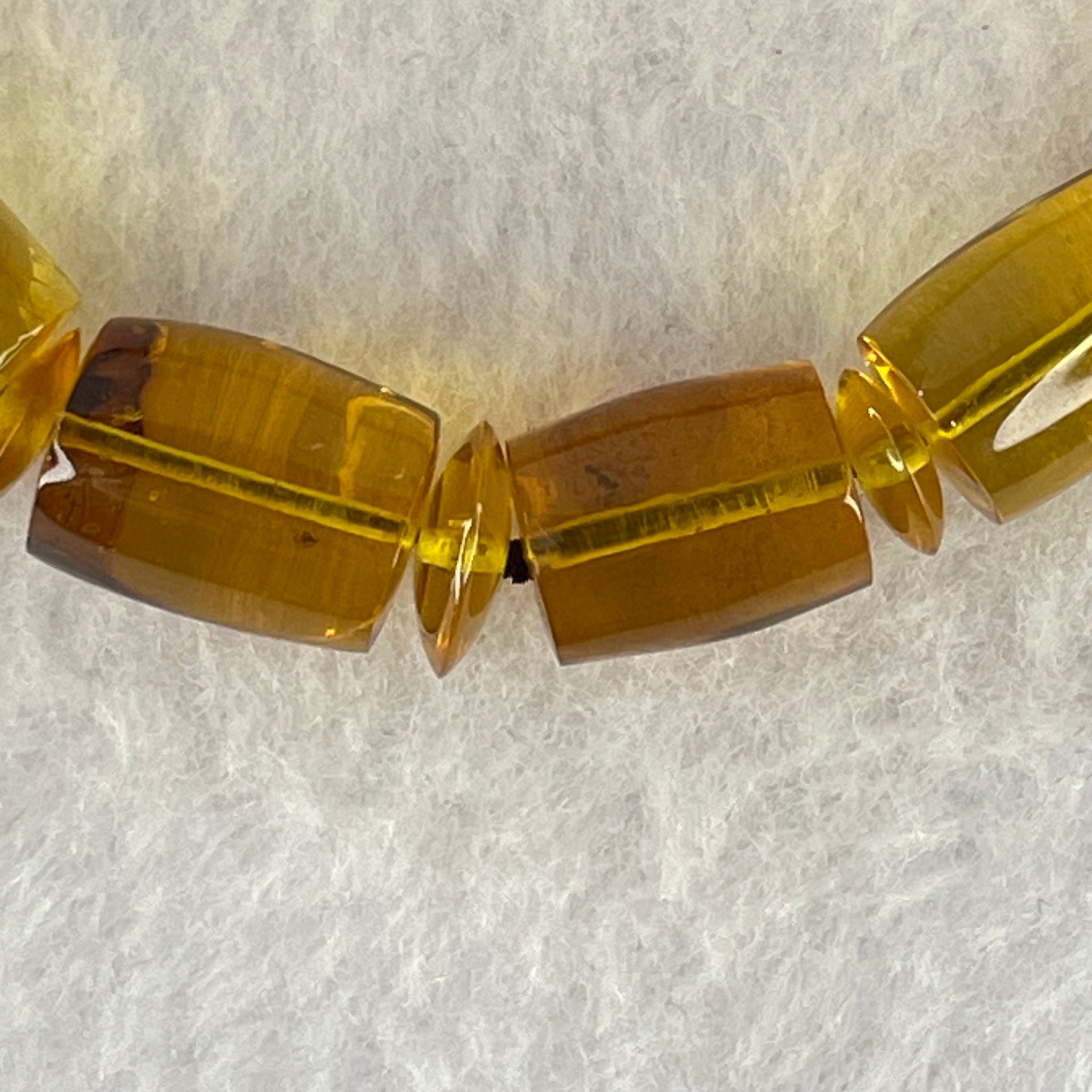 Natural Yellow Amber Lulu Tong Bracelet 13.43g 19cm 13.0 by 10.3mm 14 Lulu Tong - Huangs Jadeite and Jewelry Pte Ltd