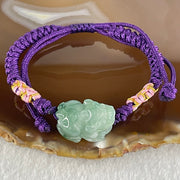 Type A Blueish Green Jadeite Male Pixiu String Bracelet 7.98g 21.8 by 14.2 by 13.1mm . - Huangs Jadeite and Jewelry Pte Ltd