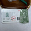 Type A Green Piao Hua with Lavender Jadeite Shan Shui Pendent 46.20g 64.7 by 42.3 by 7.8mm - Huangs Jadeite and Jewelry Pte Ltd